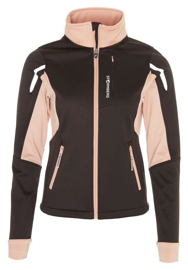Mylla softshelljakke Jet Black/ Mahogant Rose - 1