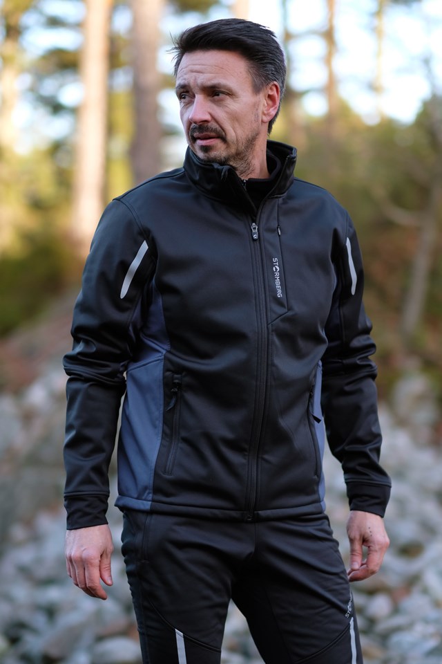 Mylla softshelljakke Jet Black/ Mood Indigo - 1