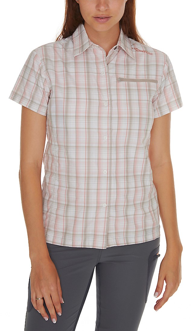 Dalan kortermet skjorte White|Pink Dame - 1
