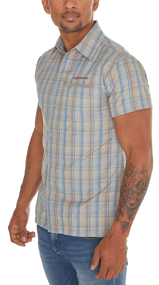 Dalan kortermet skjorte Grey Herre - 1