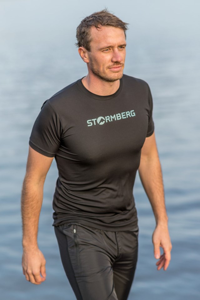 Valvig t-skjorte Jet Black/Goblin Blue - 1