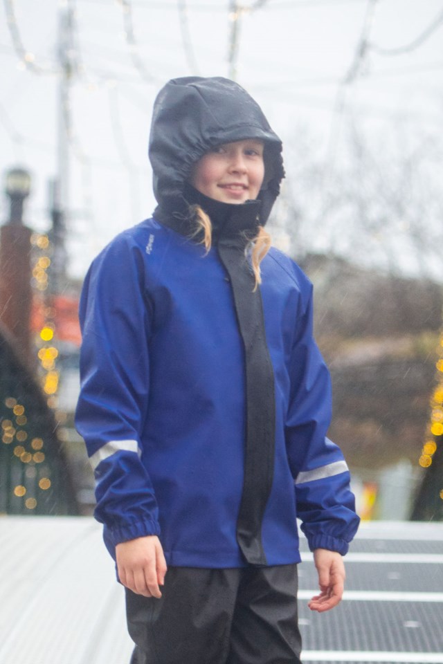 Vestland regnjakke barn 8-14 Bijou Blue / Jet Black - 1