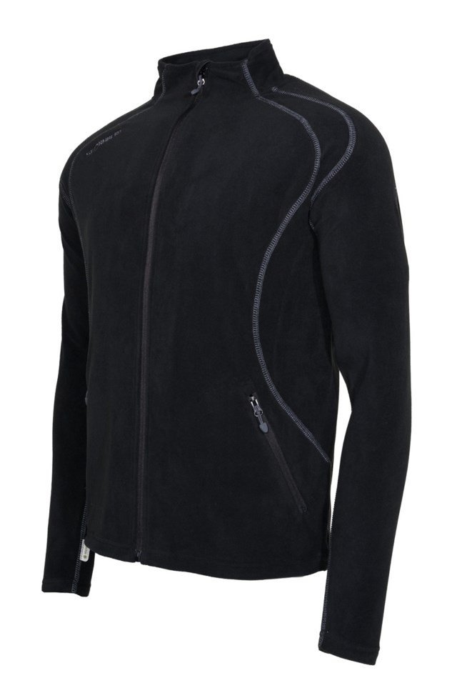Vigør resirkulert fleecejakke Black Herre - 1