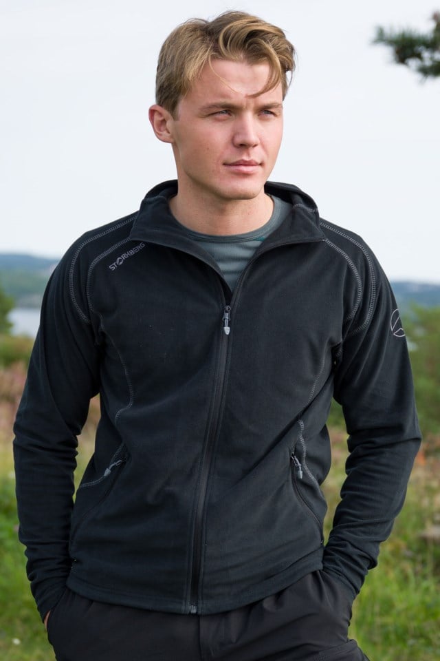 Vigør resirkulert fleecejakke Black Herre - 1