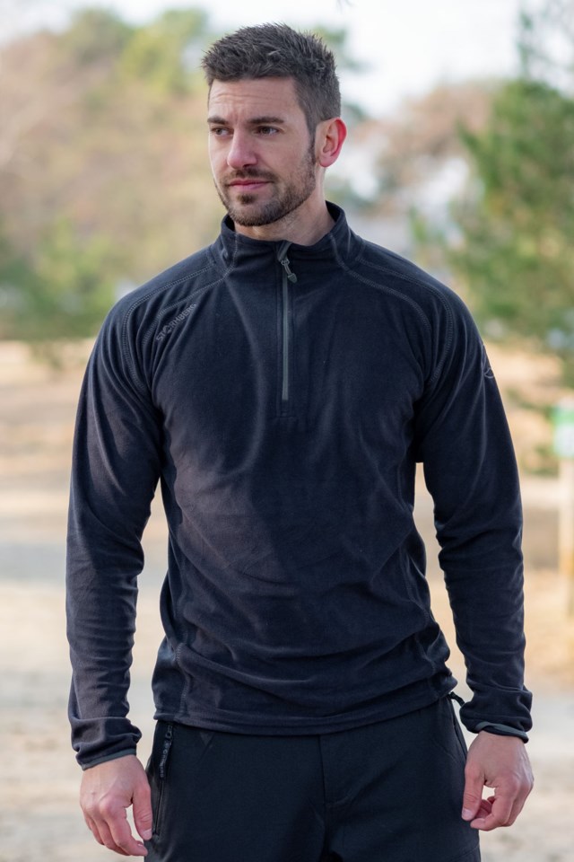 Vigør resirkulert fleecegenser Black Herre - 1