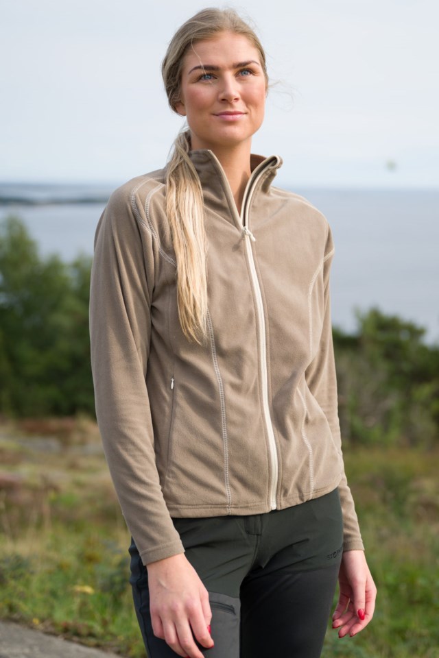 Vigør resirkulert fleecejakke Beige Dame - 1