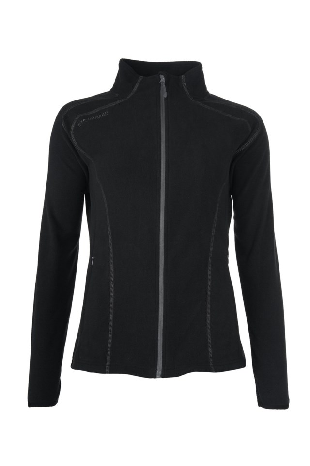 Vigør resirkulert fleecejakke Black Dame - 1