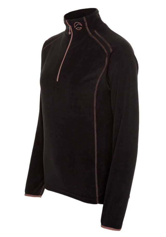 Vigør fleecegenser Jet Black/ Rose taupe - 1