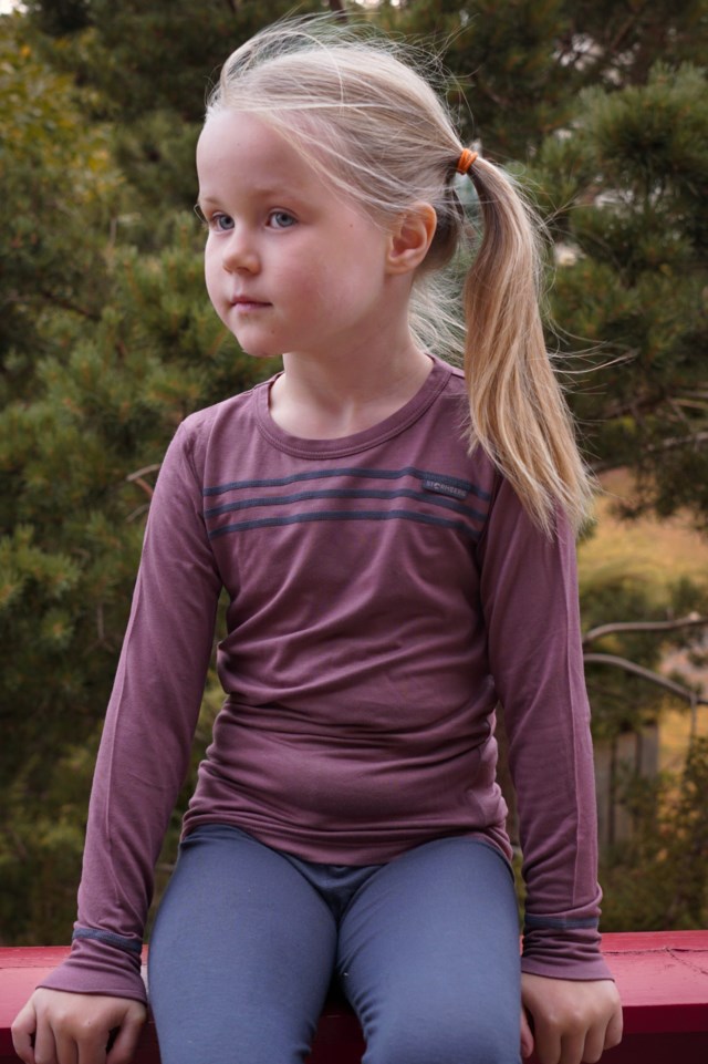 Tronebu bambus trøye barn 1-7 Pink Barn - 1