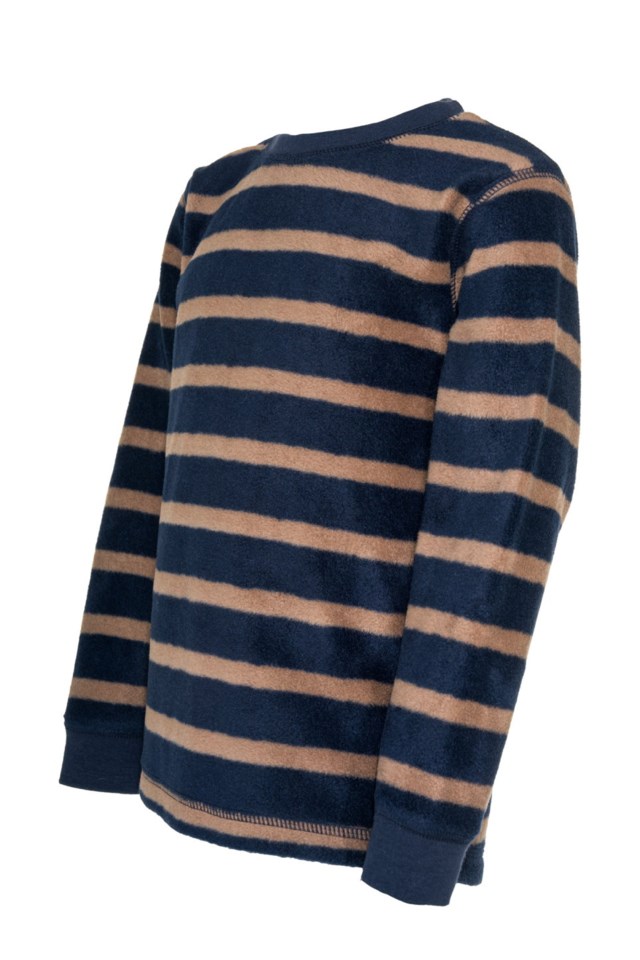Virvle fleecegenser barn 1-7 Dress Blues / Brown Lentil - 1