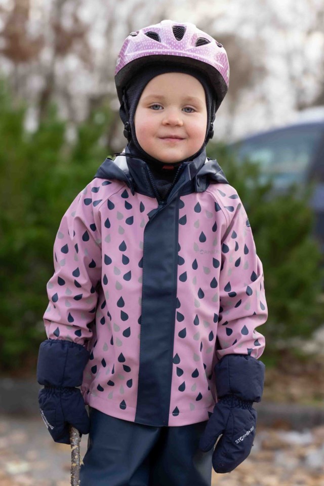 Stormflod regnjakke - testvinner barn 1-7 Pink|Blue Barn - 1