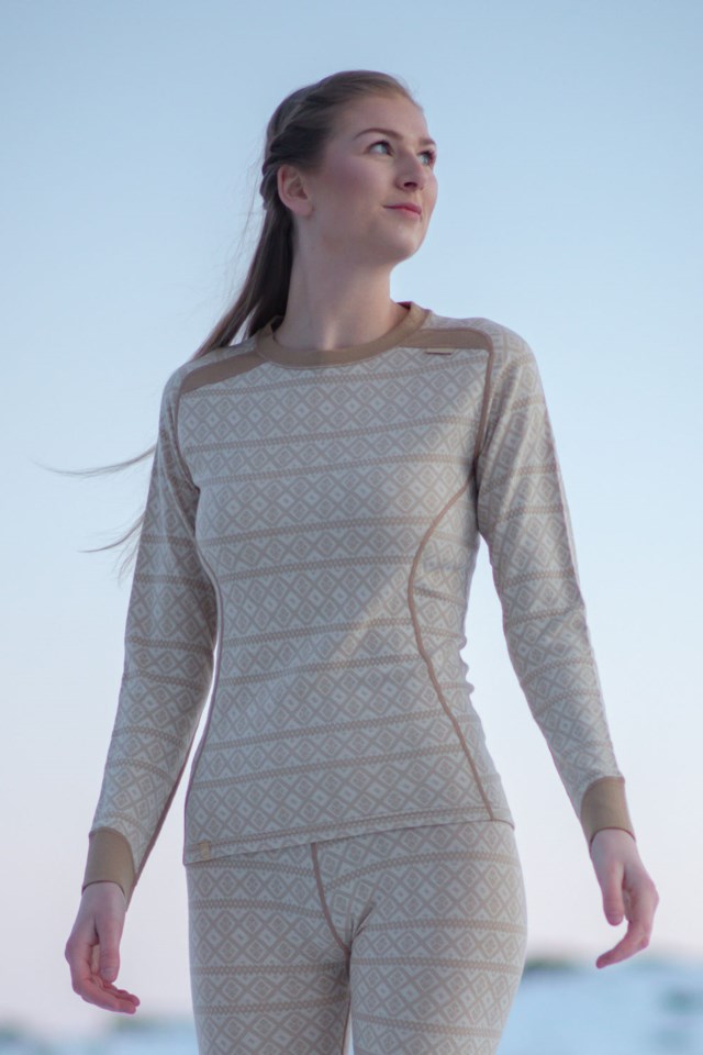 Rauland 2-lags ulltrøye Beige Dame - 1