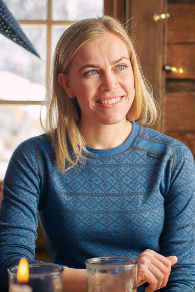 Rauland 2-lags ulltrøye Grey|Blue Dame - 1