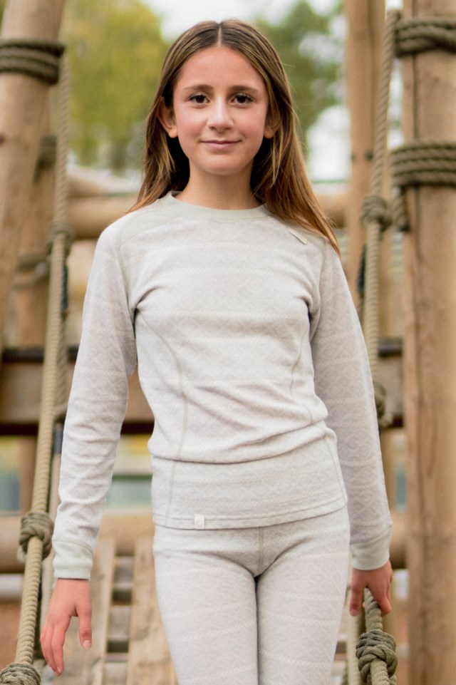 Rauland 2-lags ulltrøye barn 8-14 Grey Barn - 1