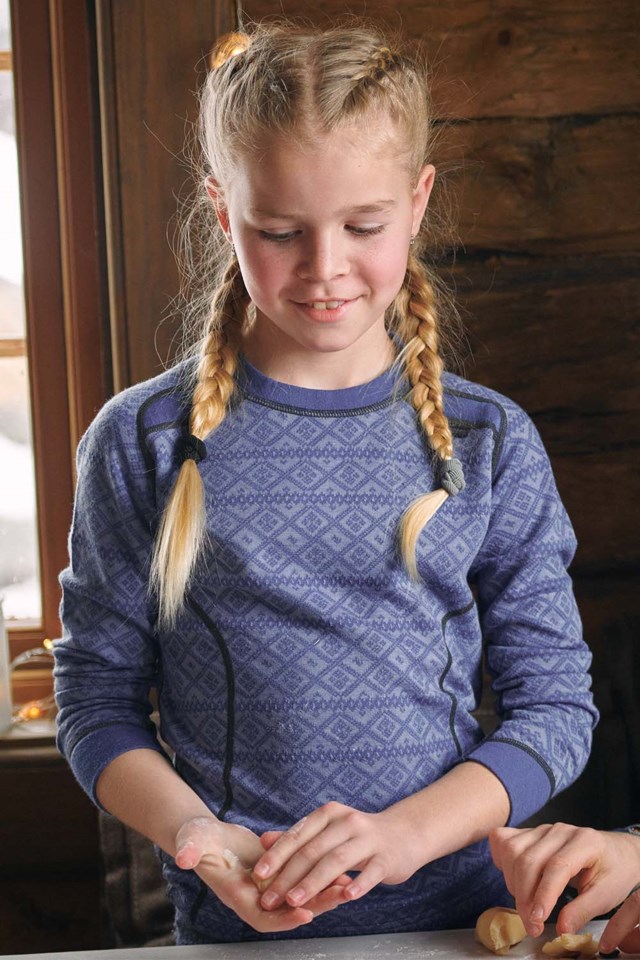Rauland 2-lags ulltrøye barn 8-14 Blue Barn - 1