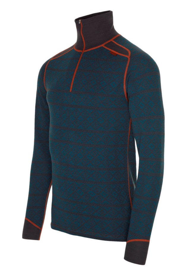 Rauland 2-lags Half Zip ulltrøye Blue Herre - 1