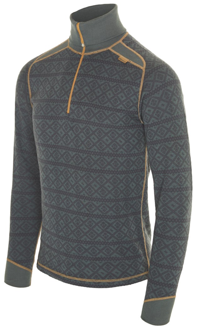 Rauland 2-lags høyhalset ulltrøye Green Herre - 1