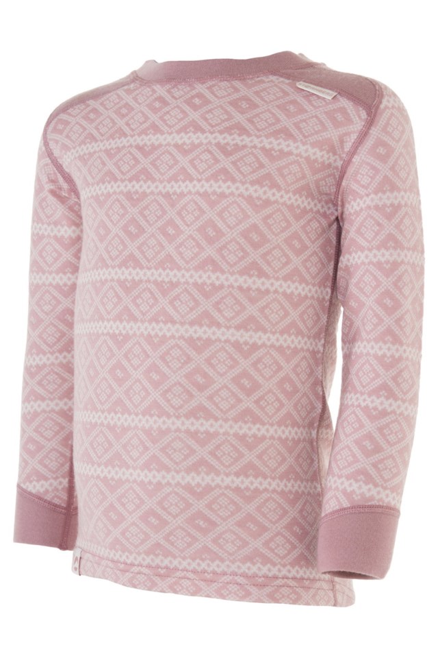 Rauland 2-lags ulltrøye barn 1-7 Deauville Mauve / Bright White - 1