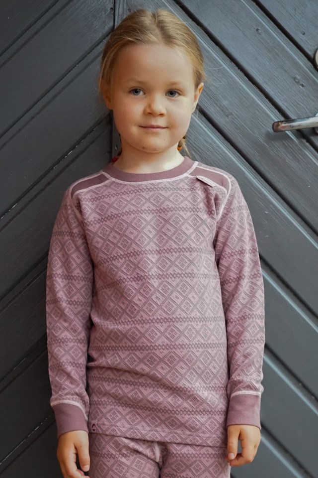 Rauland 2-lags ulltrøye barn 1-7 Pink Barn - 1