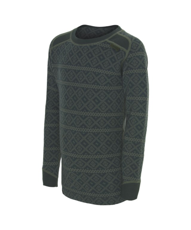 Rauland 2-lags ulltrøye barn 1-7 Trekking green/ Sea Spray - 1