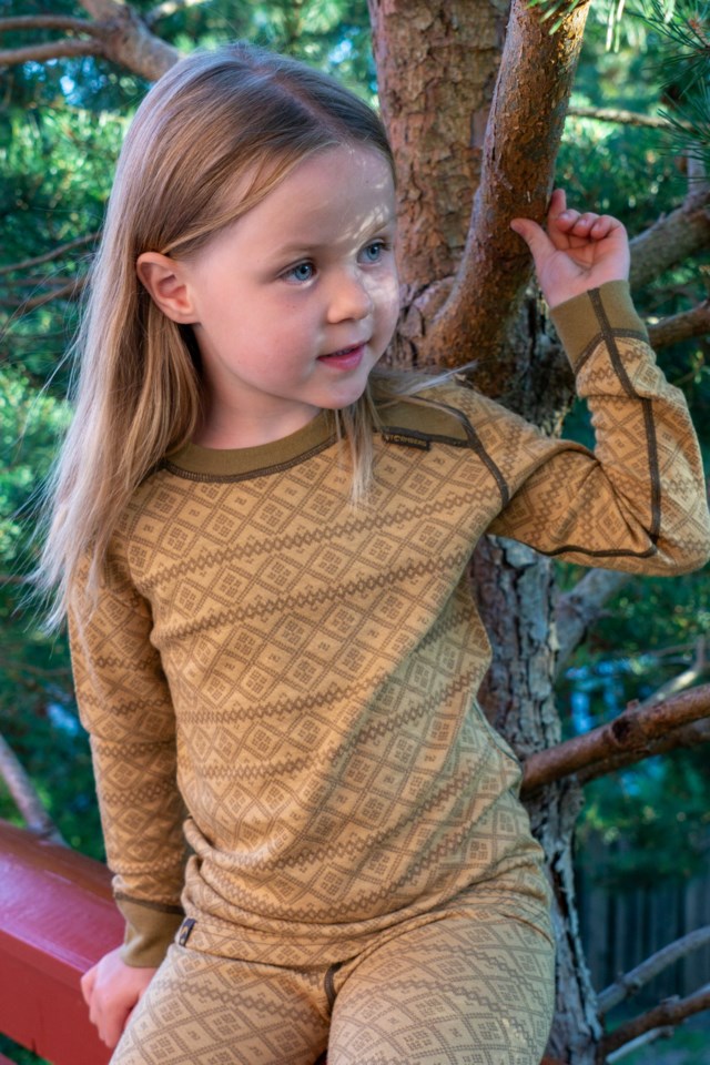 Rauland 2-lags ulltrøye barn 1-7 Yellow Barn - 1