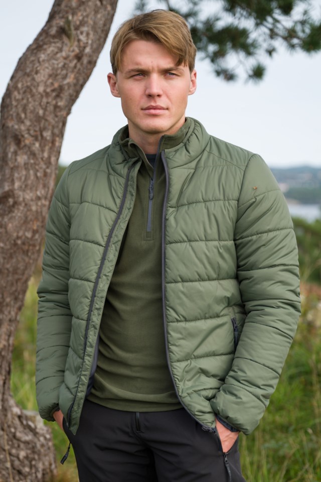 Strimfjord vattert jakke Green Herre - 1