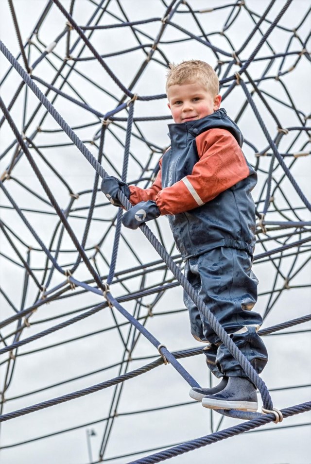 Vestland fôret regnjakke barn 1-7 Red|Blue Barn - 1