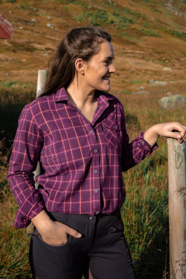 Hyggefjellet flanellskjorte Purple Dame - 1
