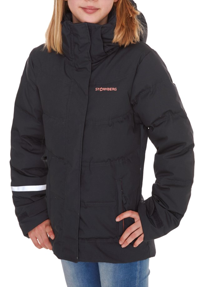 Svalbard dunjakke barn 8-14 Ebony Grey/Black - 1