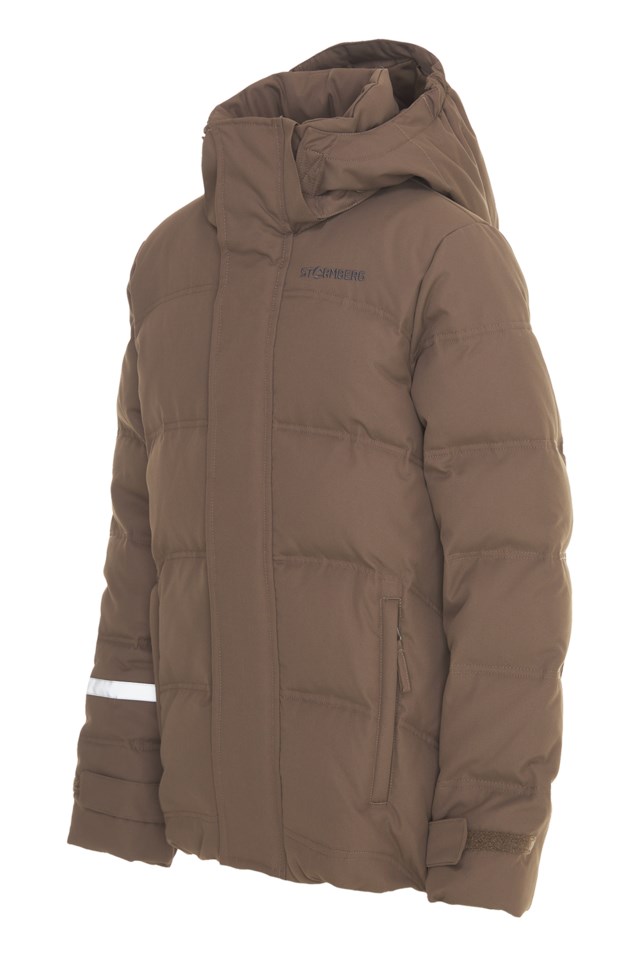 Svalbard dunjakke barn 8-14 Brown Barn - 1