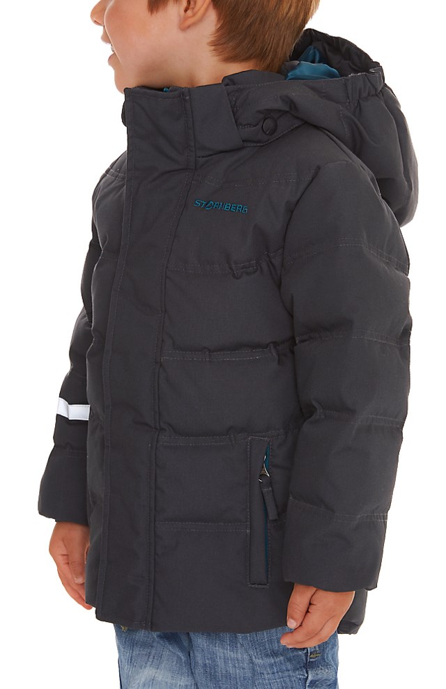 Svalbard dunjakke barn 1-7 Ebony Grey/Black - 1