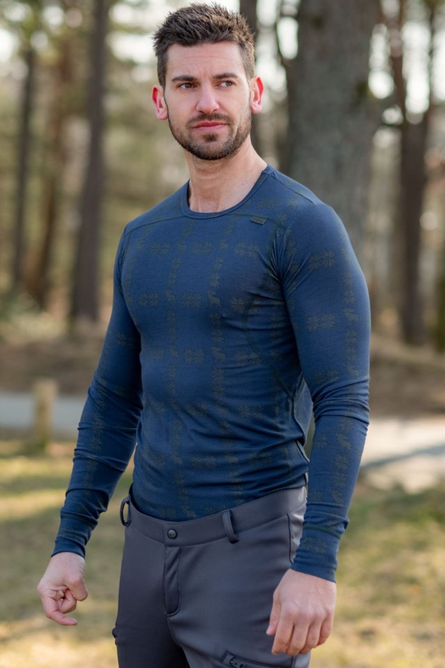Rondebu bambus trøye Dress Blues/ Urban Chic - 1
