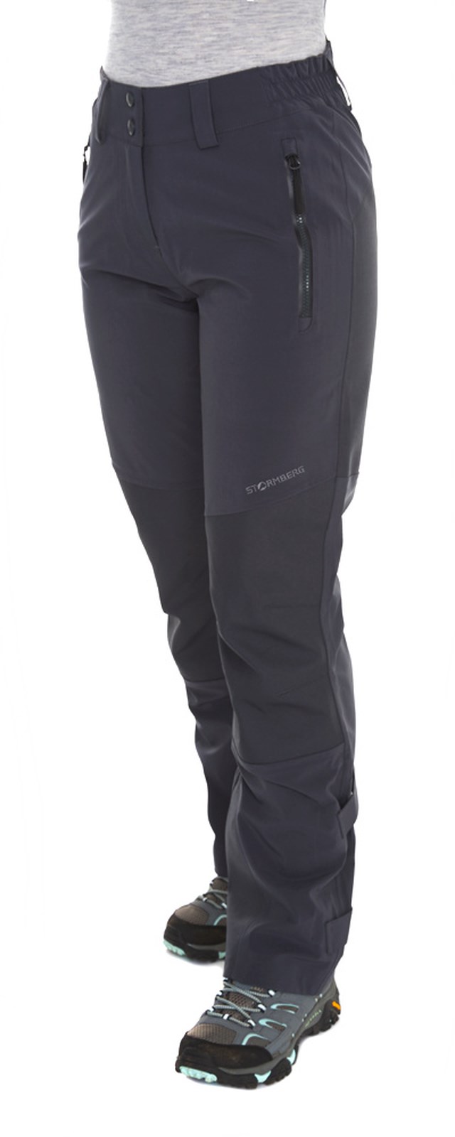 Vestveggen trelags skallbukse Ebony Grey/Black - 1