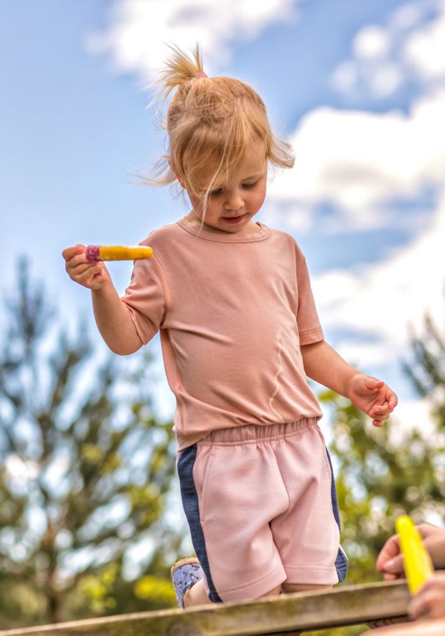 Viknadal resirkulert shorts barn 1-7 Pink Barn - 1