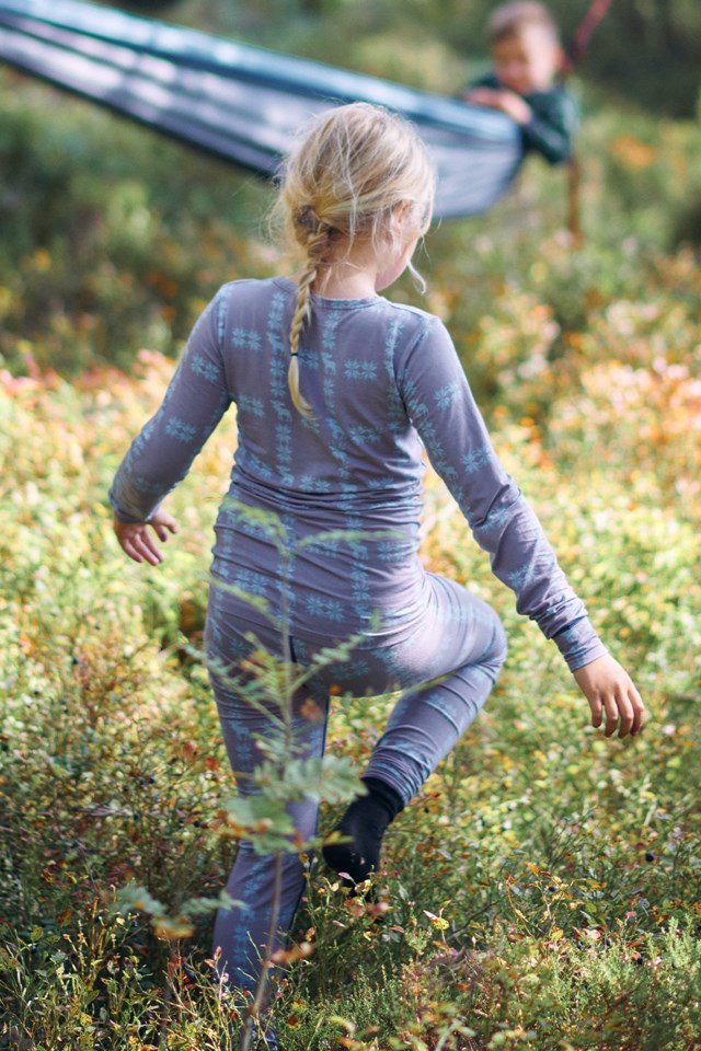 Rondebu bambus longs barn 8-14 mønstret Grey Barn - 1