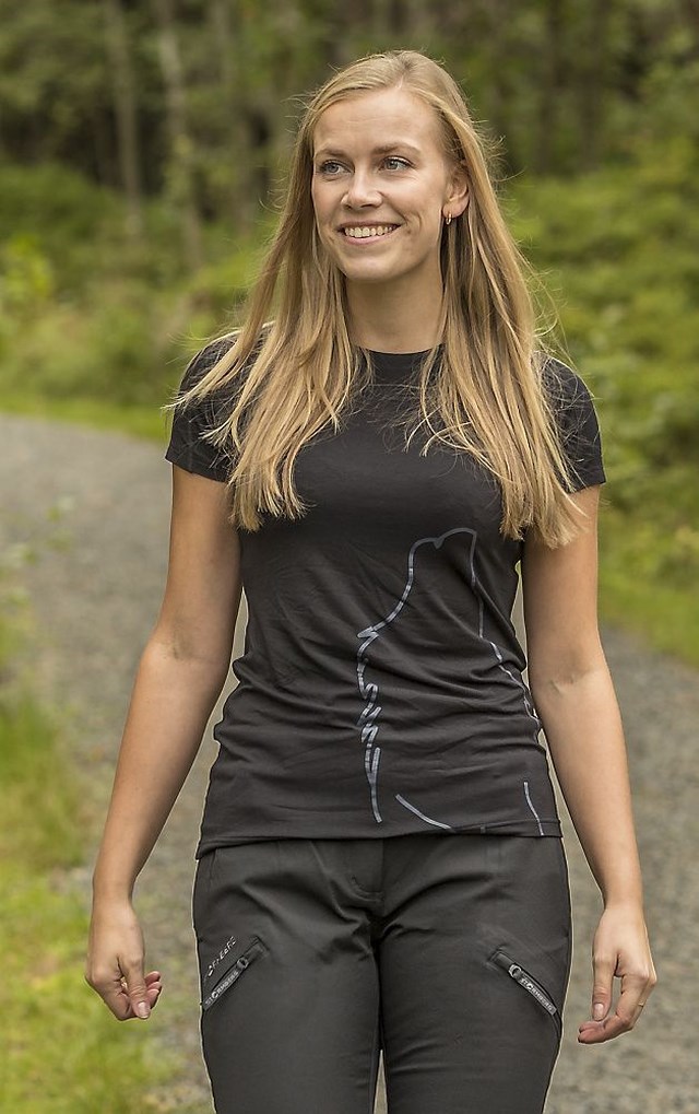 Rondebu bambus t-skjorte Jet Black - 1