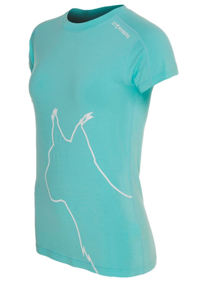 Rondebu bambus t-skjorte - gaupe Aruba Blue - 1