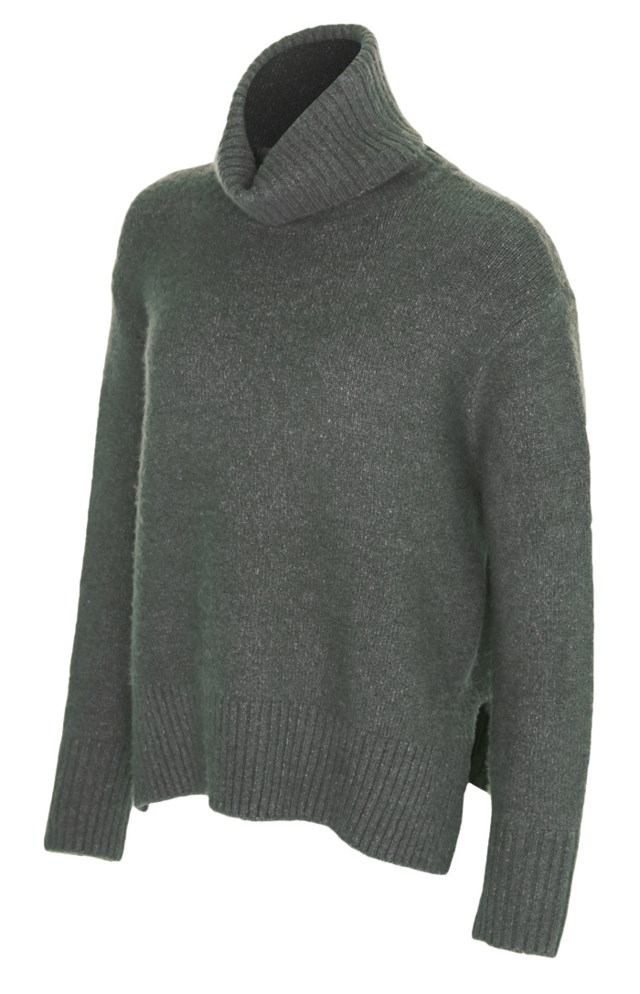 Myrvang høyhalset strikkegenser Green Dame - 1