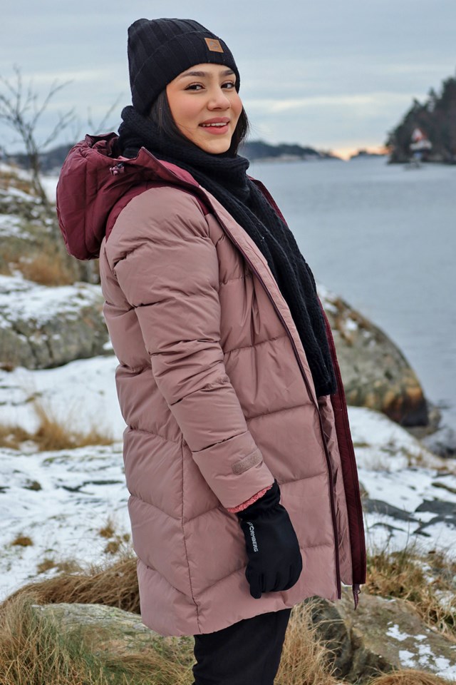 Hyfjell tofarget dunparkas Antler/ Catawba Grape - 1