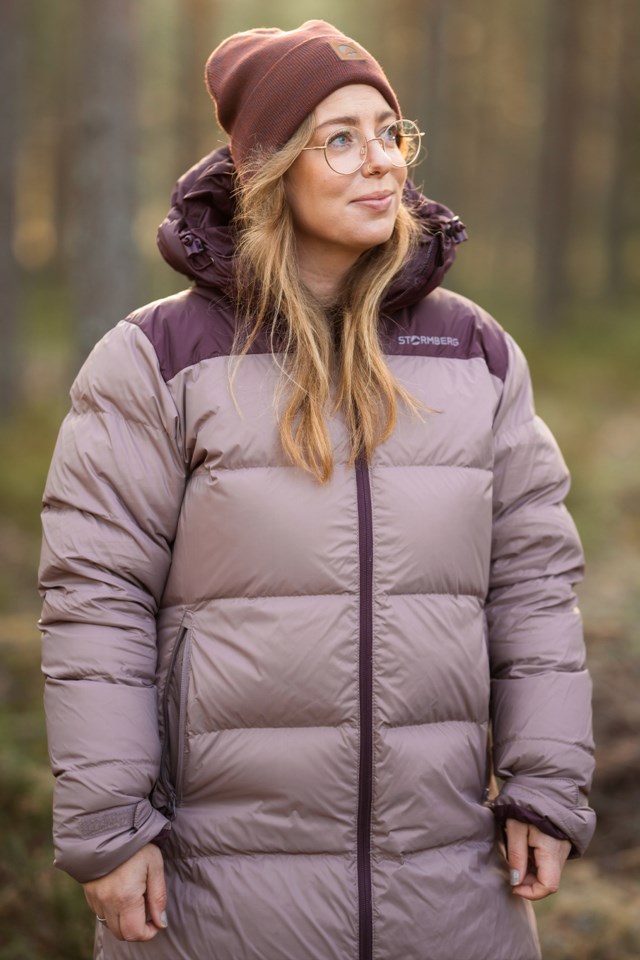 Hyfjell tofarget dunparkas Red|Pink Dame - 1