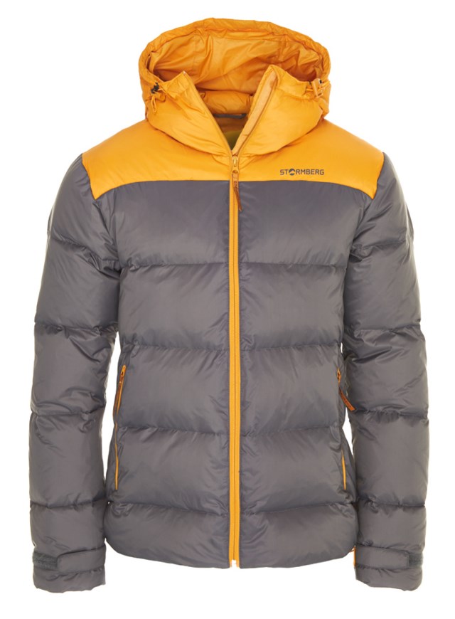 Hyfjell tofarget dunjakke Grey|Yellow Herre - 1