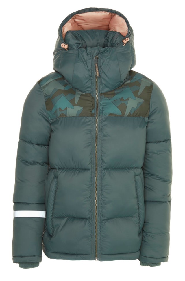 Lomen vattert jakke barn 8-14 Green Barn - 1