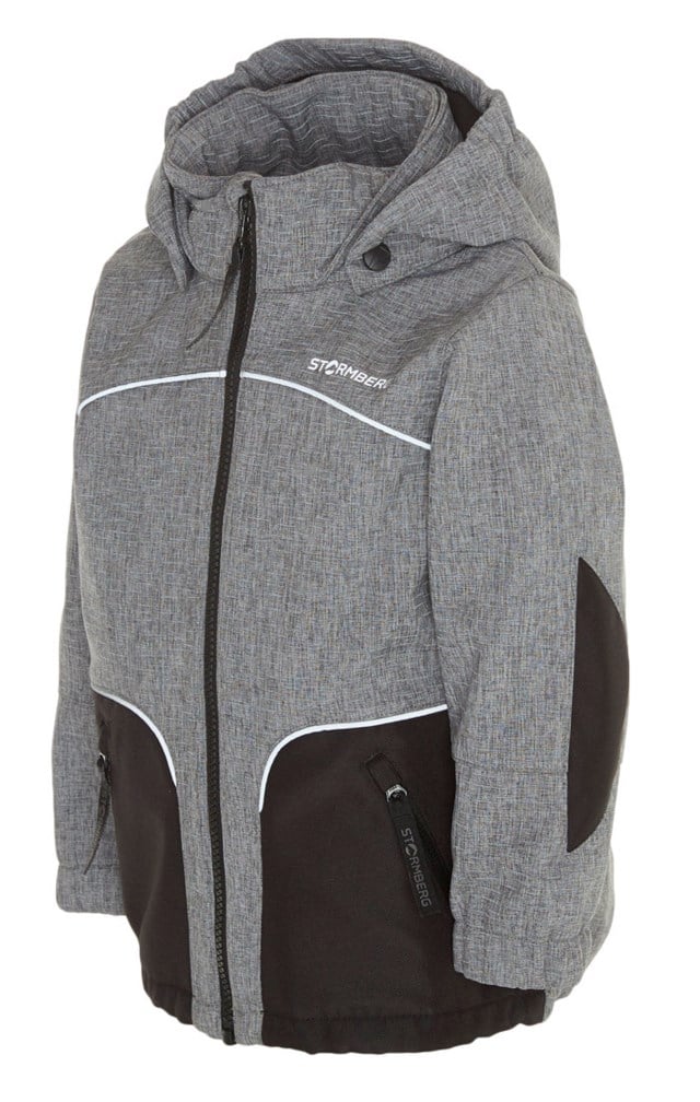 Moltehei softshelljakke barn 1-7 Grey melange - 1