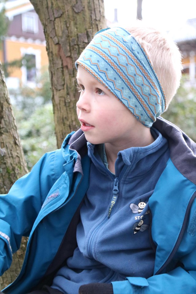 Lunheim bambus pannebånd barn 1-7 Blue Barn - 1