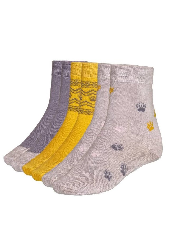 Lunheim bambus sokker 3-pack barn 1-7 Minimal Gray/ Burnished Lilac/ Sunset Gold - 1