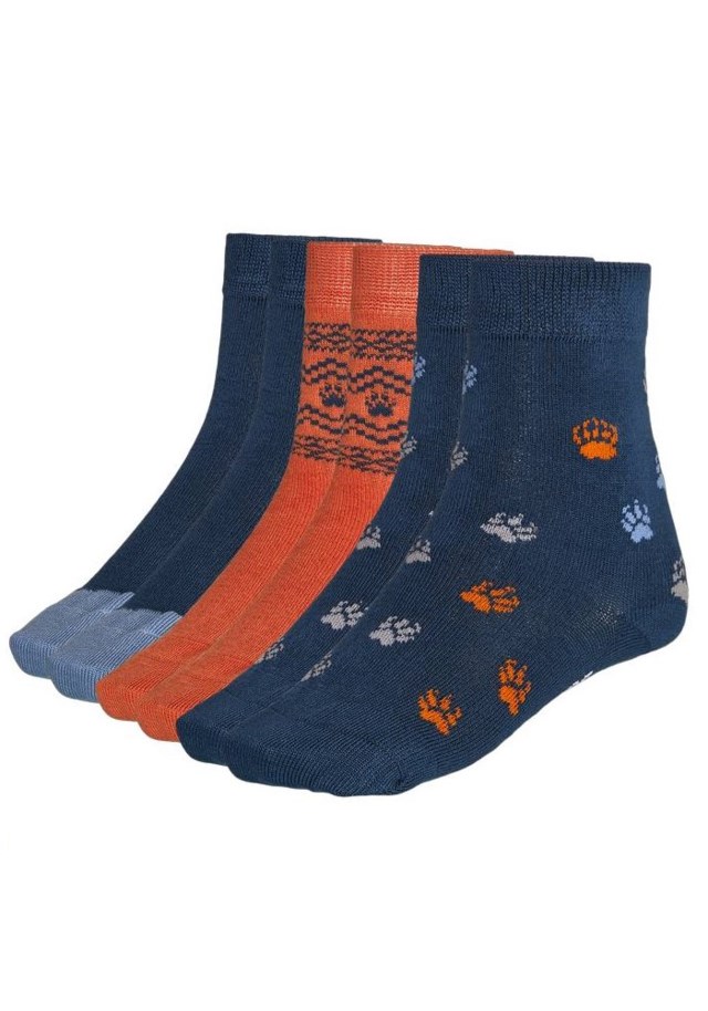 Lunheim bambus sokker 3-pack barn 1-7 Blue|Orange Barn - 1