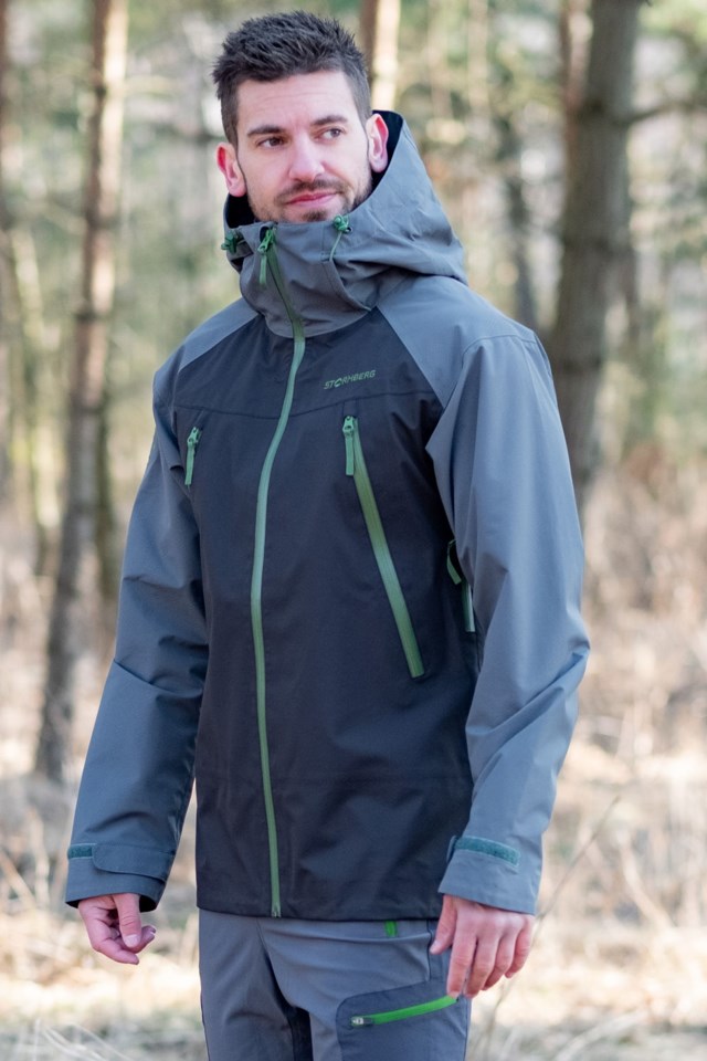 Reinsfjell resirkulert skalljakke Grey Herre - 1