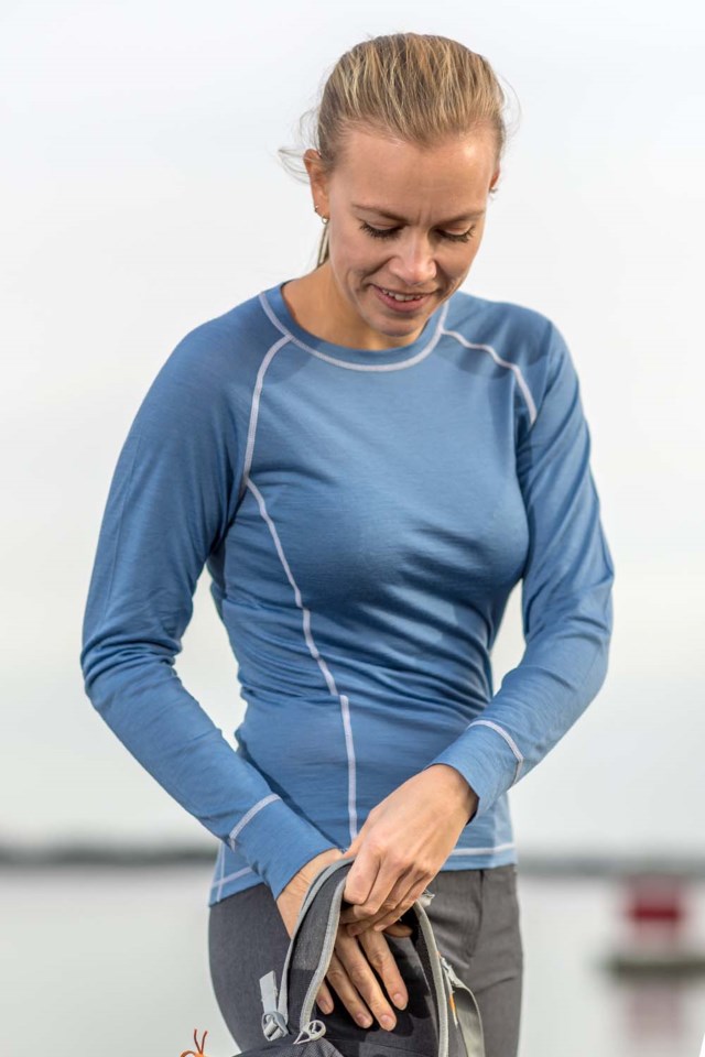 Vatne Woodwool™ trøye dame Blue Dame - 1