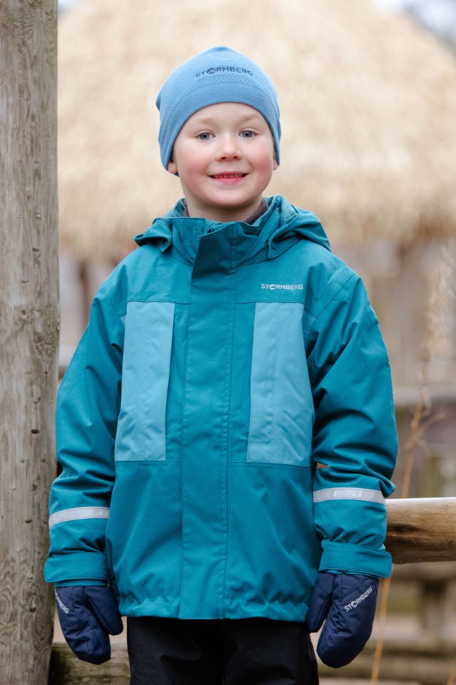 Dyraheio resirkulert skalljakke barn 1-7 Dragonfly/Storm Blue - 1
