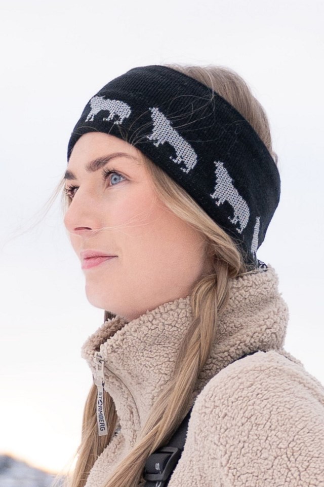Ulvestad pannebånd med refleksmønster Black Unisex - 1